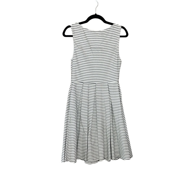 NWT Anthropologie x Eva Franco Alma Fit & Flare Dress Ecru Brown Stripe 6 - Picture 5 of 16